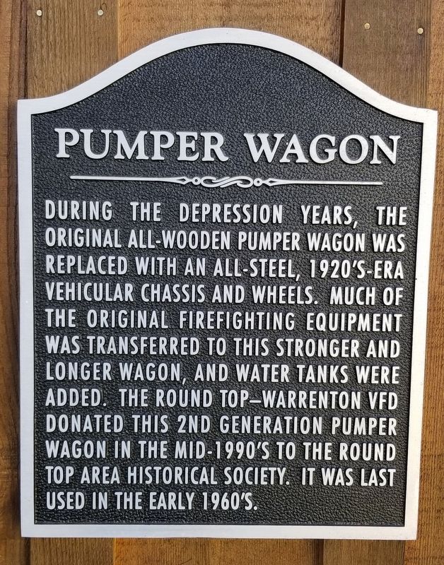 Pumper Wagon Marker. Click for full size. Pumper Wagon Marker image. Click for full size.