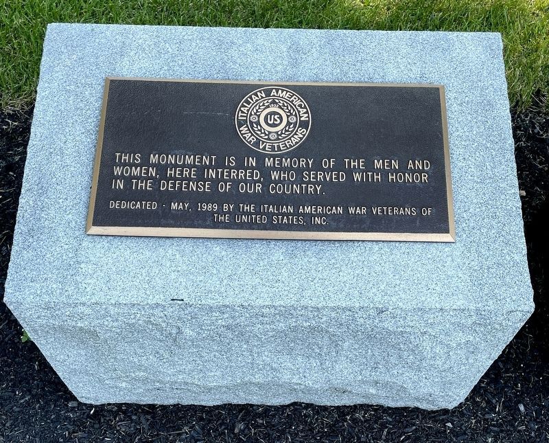 Italian American War Veterans Marker image. Click for more information.