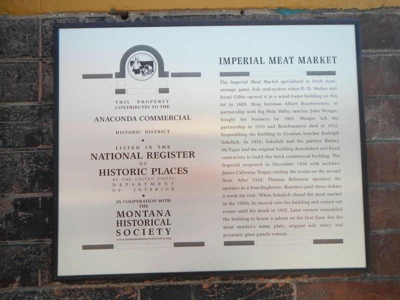 Imperial Meat Market Marker image. Click for full size.