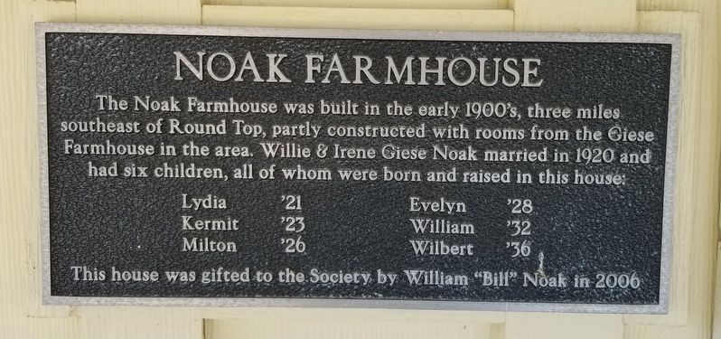 Noak Farmhouse Marker image. Click for full size.