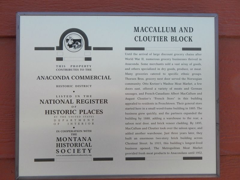 MacCallum and Cloutier Block Marker image. Click for full size.