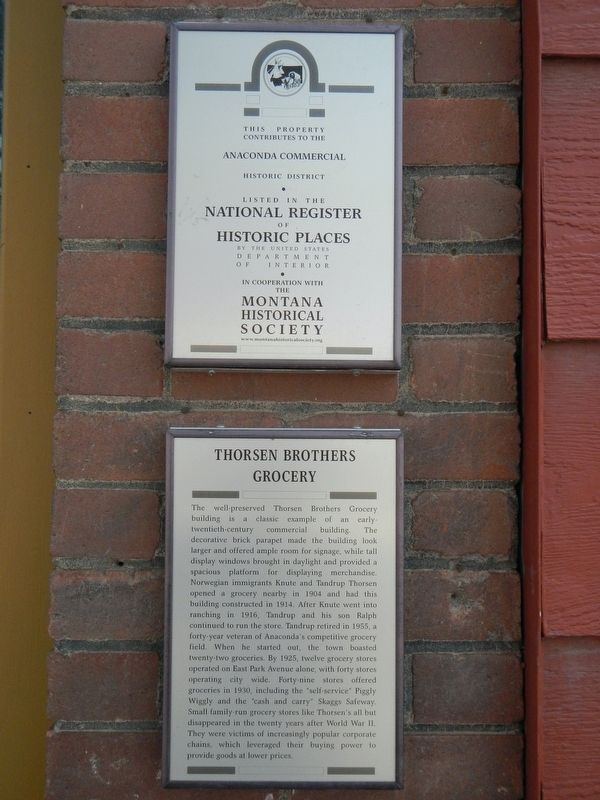Thorsen Brothers Grocery Marker image. Click for full size.