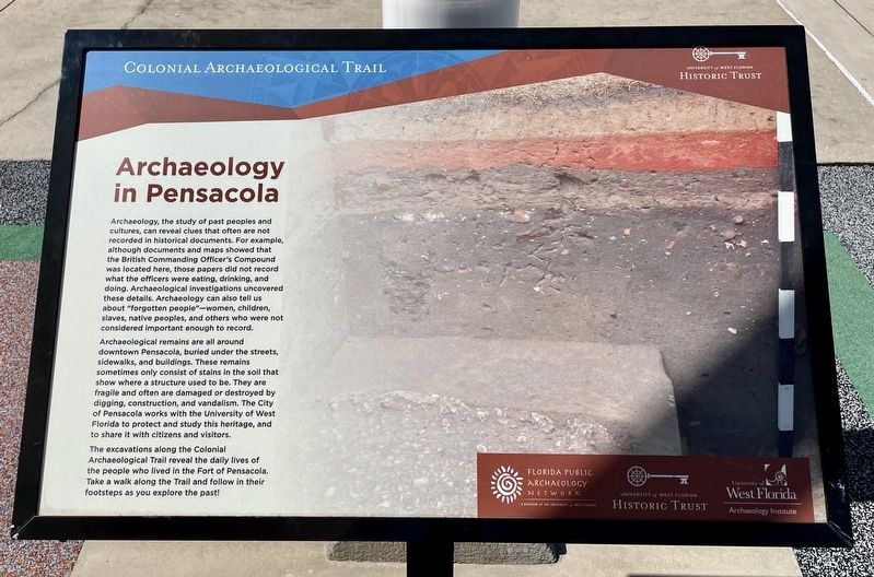Archaeology in Pensacola Marker image. Click for full size.