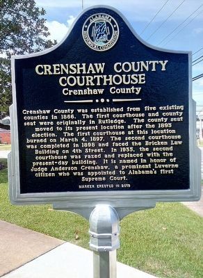Crenshaw County Courthouse Marker image. Click for full size.