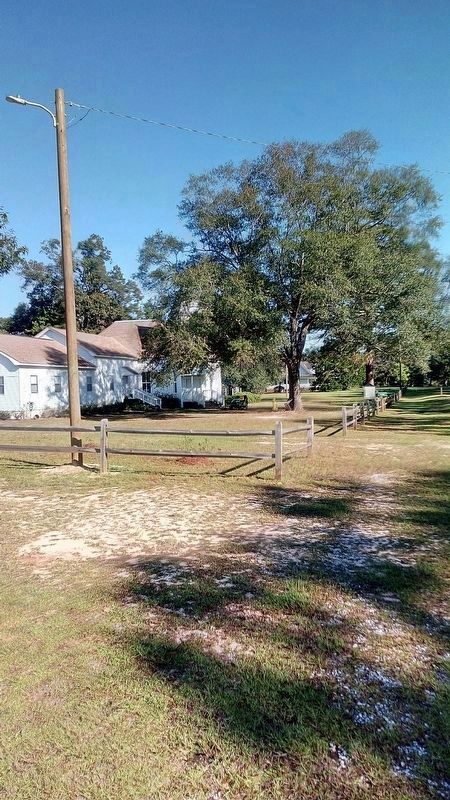 View of old church after marker was moved. image. Click for full size.