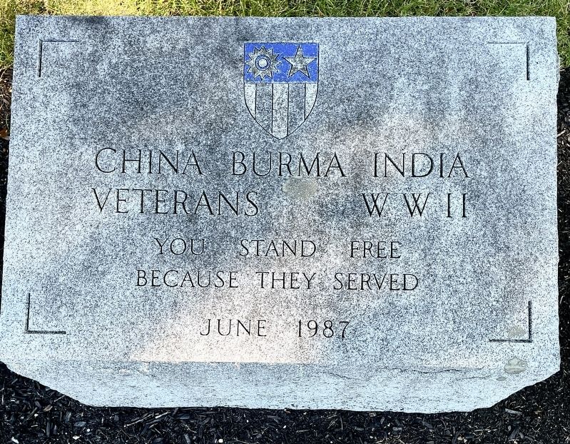 China Burma India Veterans WW II Marker image. Click for full size.