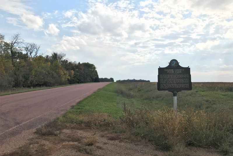 Turner County Poor Farm Marker, from the north image. Click for full size.
