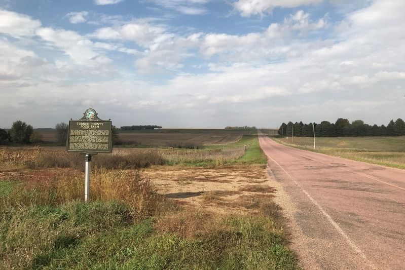 Turner County Poor Farm Marker, from the south image. Click for full size.
