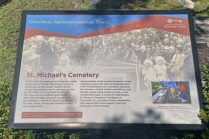 St. Michael's Cemetery Marker. Click for full size. St. Michael's Cemetery Marker image. Click for full size.