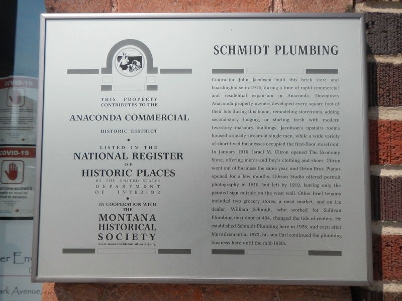 Schmidt Plumbing Marker image. Click for full size.