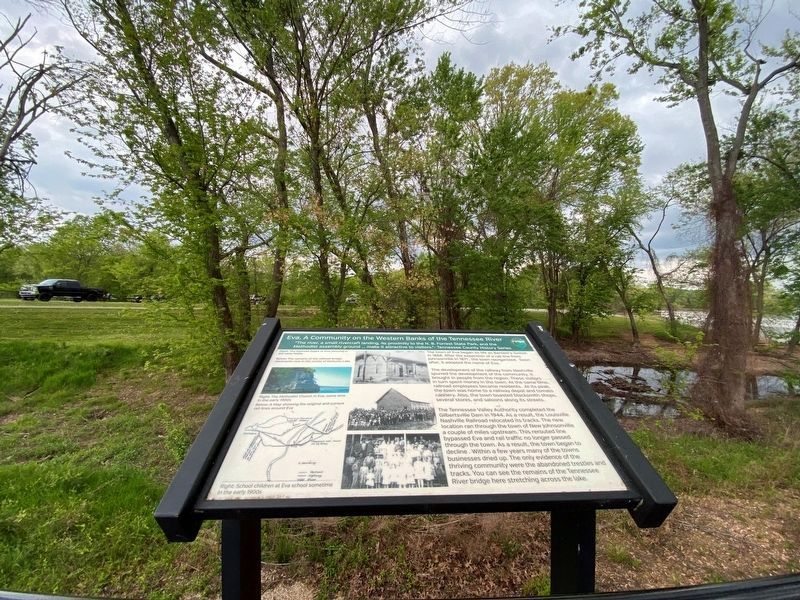 Eva, A Community of the Western Banks of the Tennessee River Marker image. Click for full size.