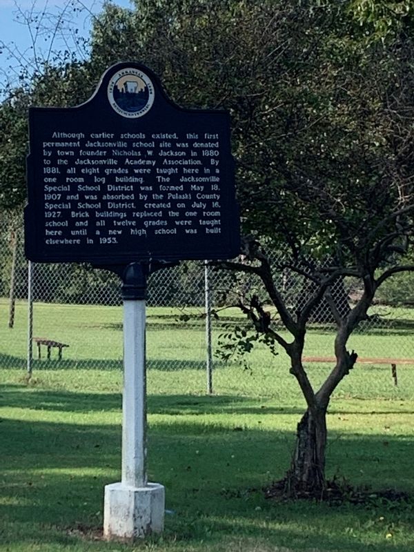 First Jacksonville School Marker image. Click for full size.