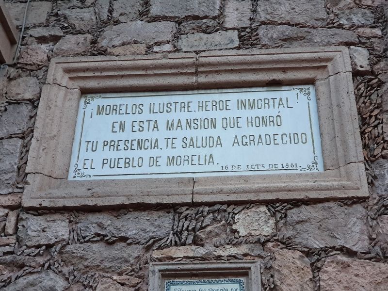 An 1881 Inscription to Morelos image. Click for full size.