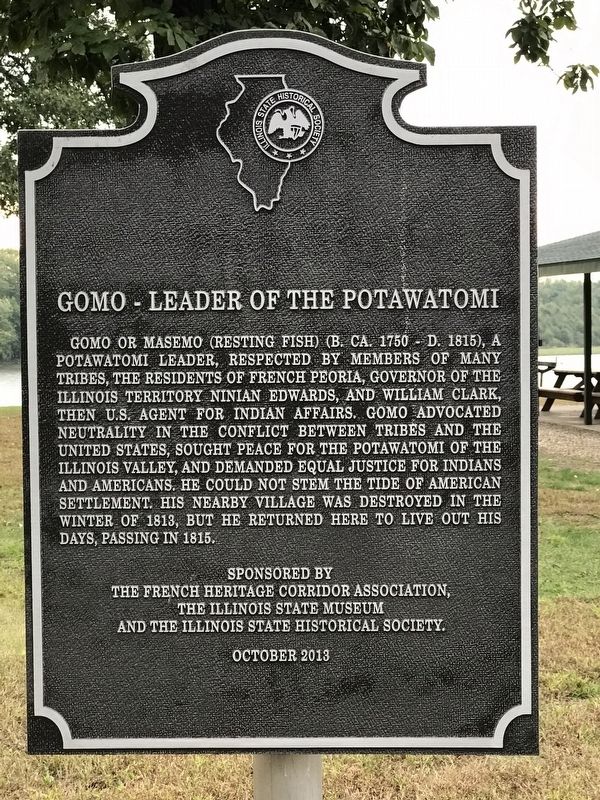 Gomo  Leader of the Potawatomi Marker image. Click for full size.