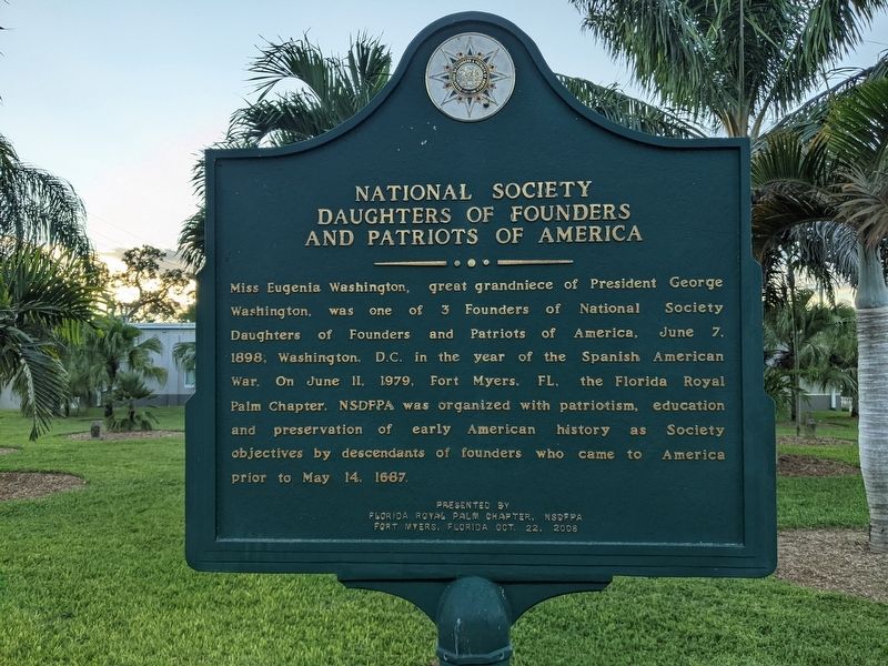 National Society Daughters of Founders and Patriots of America Marker image. Click for full size.