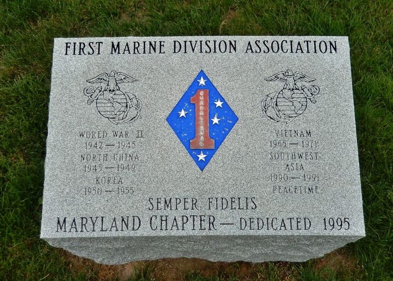 First Marine Division Association Memorial image. Click for full size.