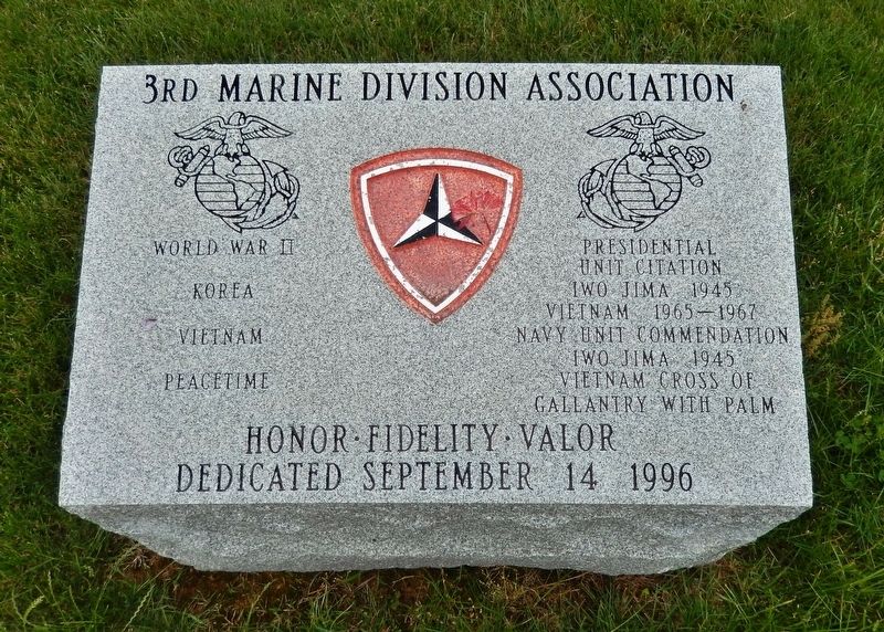 3rd Marine Division Association Memorial image. Click for full size.
