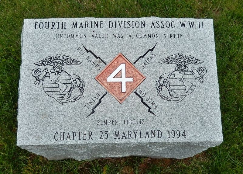 Fourth Marine Division Association Memorial image. Click for full size.
