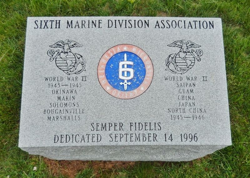 Sixth Marine Division Association Memorial image. Click for full size.