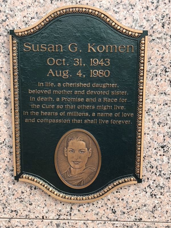 Susan G. Komen Grave Marker image. Click for full size.