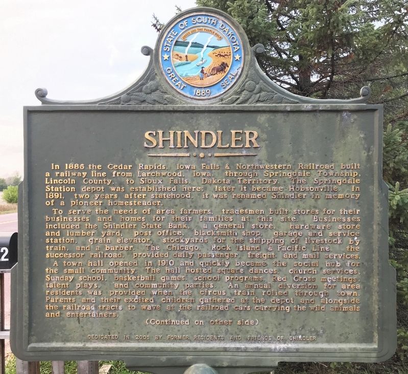 Shindler Marker image. Click for full size.