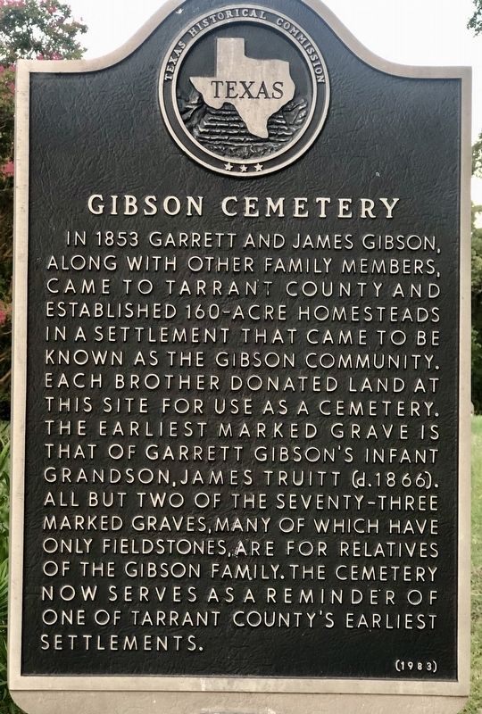 Gibson Cemetery Marker image. Click for full size.