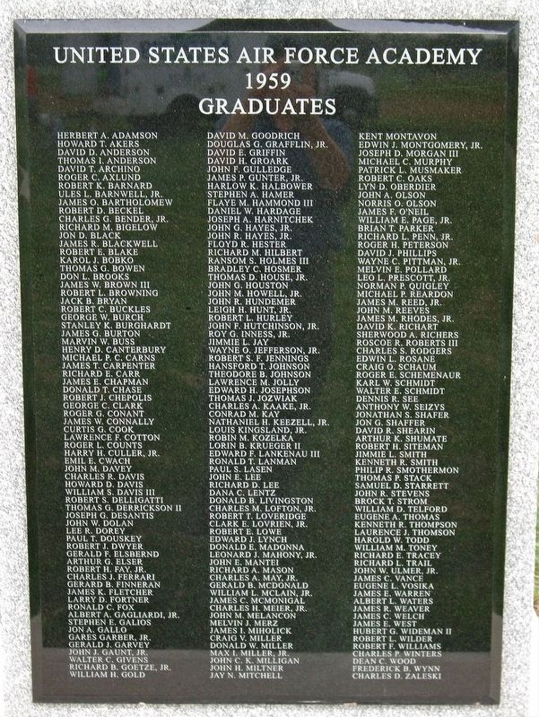 United States Air Force Academy Class of 1959 Graduates. Click for full size. United States Air Force Academy Class of 1959 Graduates image. Click for full size.