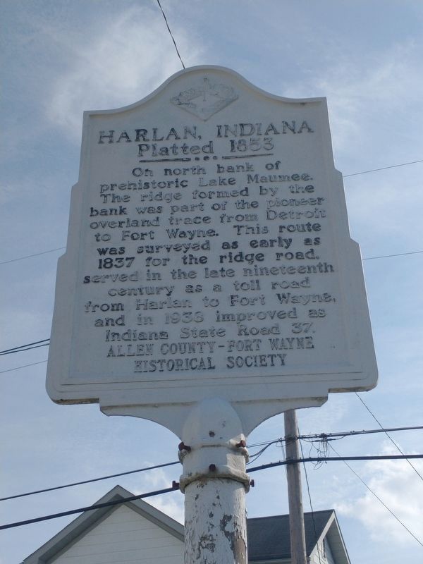 Harlan, Indiana Marker image. Click for full size.