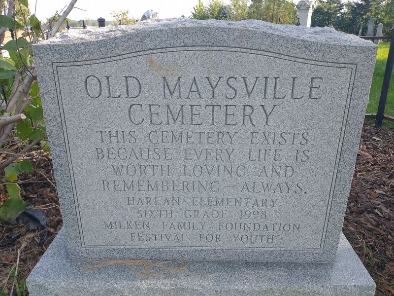 Old Maysville Cemetery Marker image. Click for full size.
