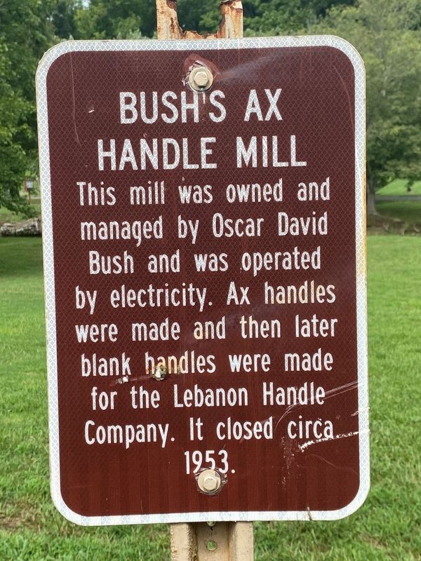 Bush's Ax Handle Mill Marker. Click for full size. Bush's Ax Handle Mill Marker image. Click for full size.