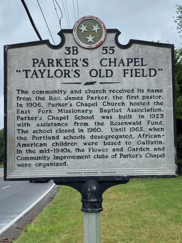 Parker's Chapel/"Taylor's Old Field" Marker image. Click for full size.