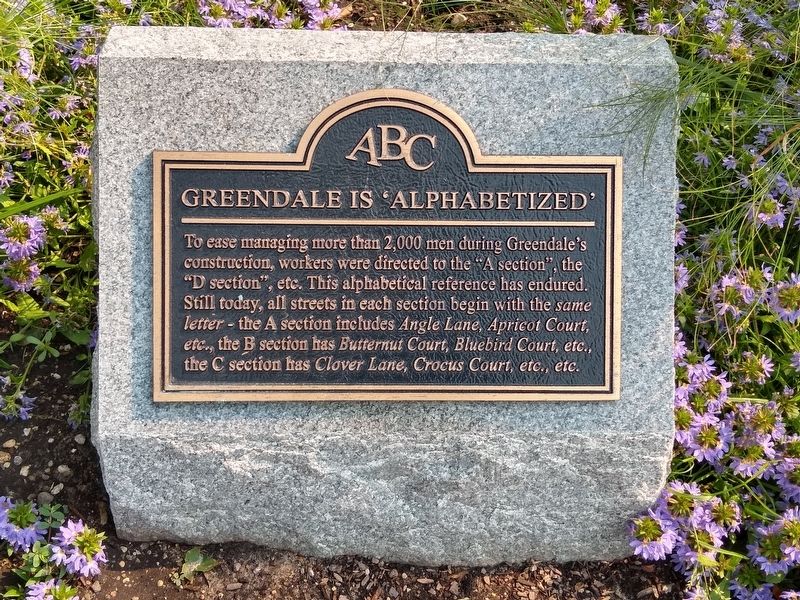 Greendale is 'Alphabetized' Marker image. Click for full size.