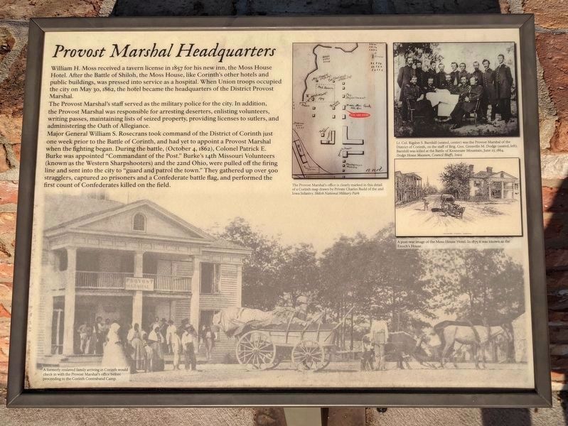 Provost Marshal Headquarters Marker image. Click for full size.