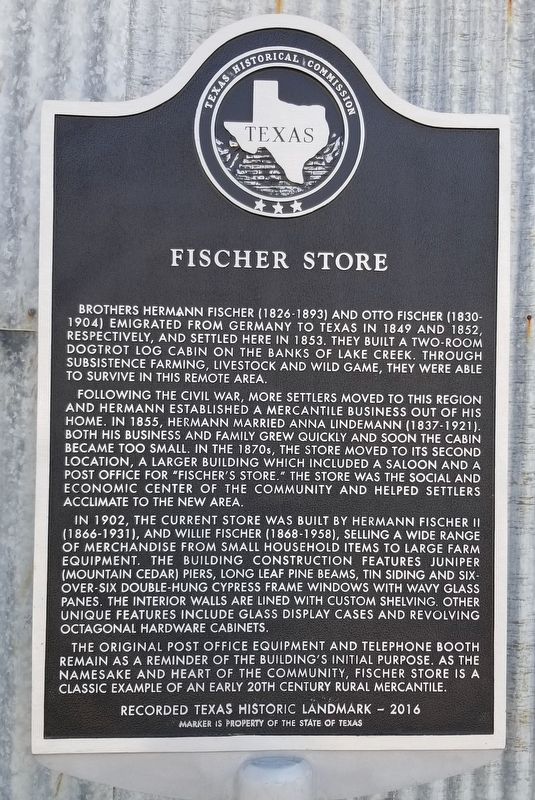 Fischer Store Marker image. Click for full size.