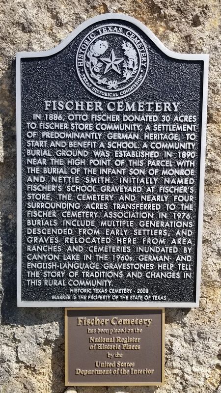 Fischer Cemetery Marker image. Click for full size.