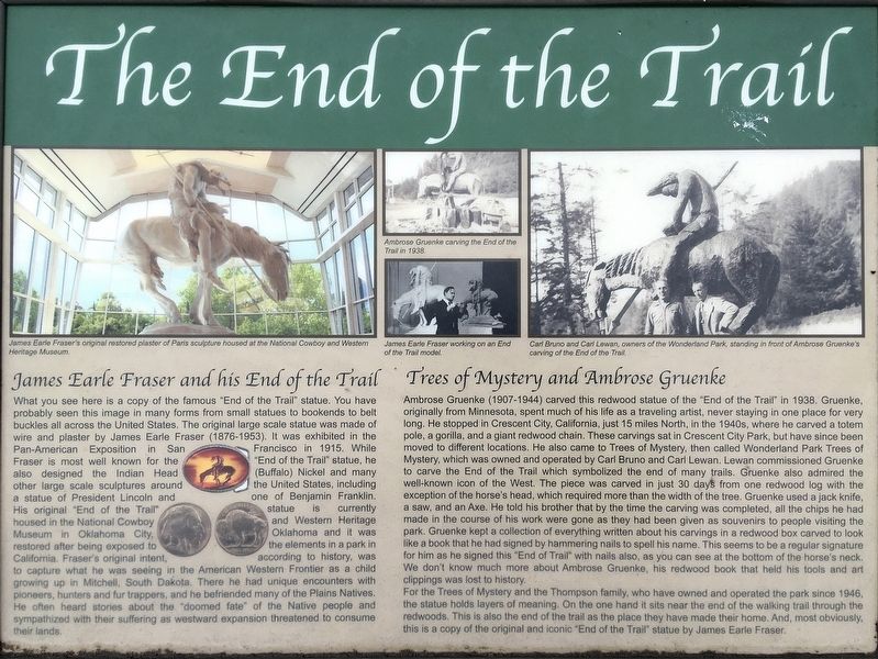End of the Trail Marker image. Click for full size.