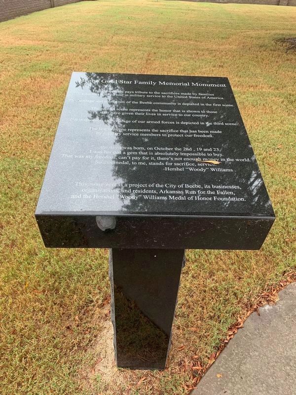 Beebe Gold Star Family Memorial Monument. Click for full size. Beebe Gold Star Family Memorial Monument image. Click for full size.