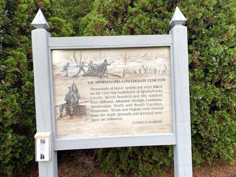 The Spotsylvania Confederate Cemetery Marker image. Click for full size.