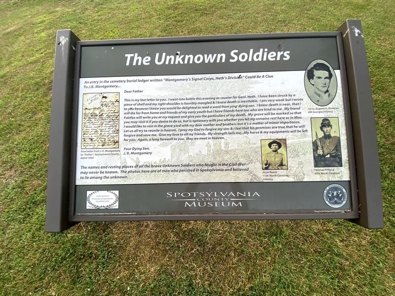The Unknown Soldiers Marker image. Click for full size.