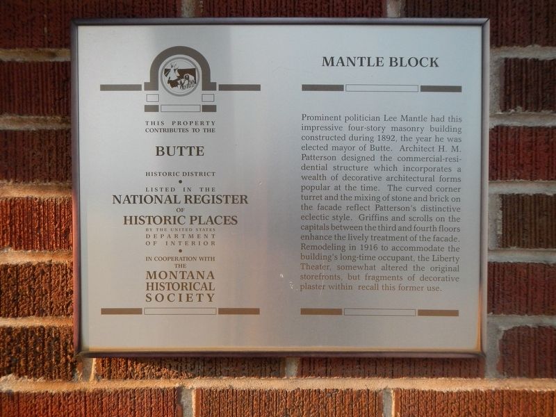 Mantle Block Marker image. Click for full size.