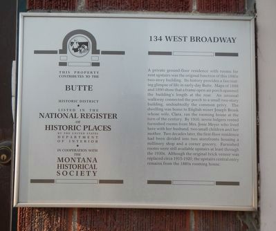 134 West Broadway Marker image. Click for full size.