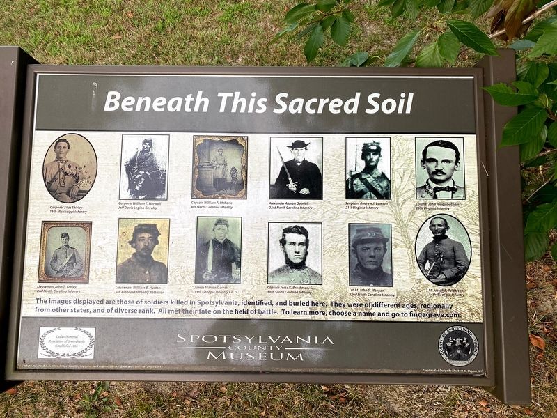 Beneath This Sacred Soil Marker image. Click for full size.