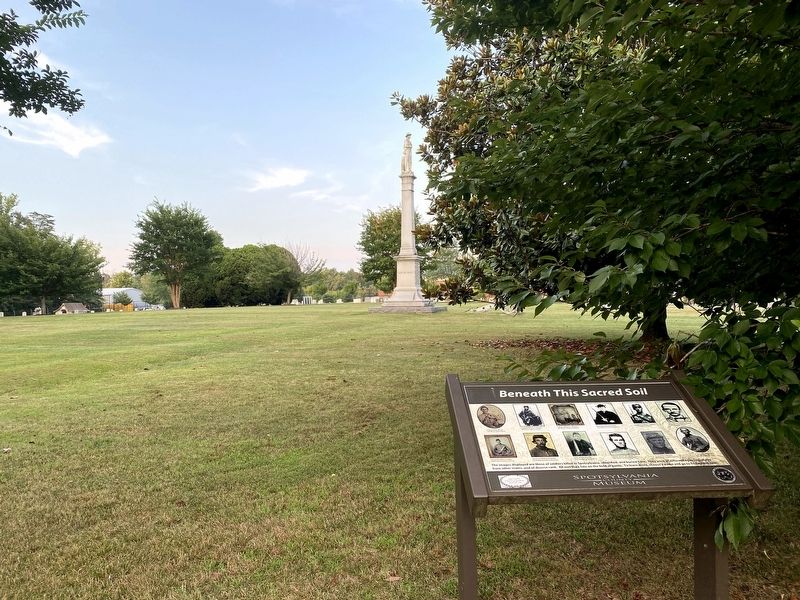 Beneath This Sacred Soil Marker image. Click for full size.