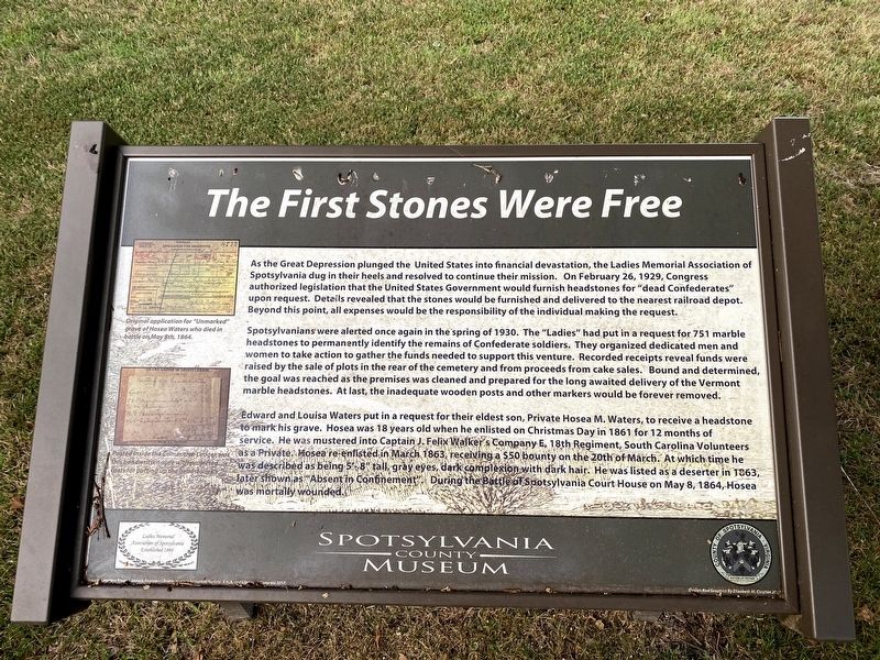 The First Stones Were Free Marker image. Click for full size.