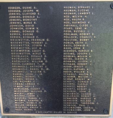 Metamora (Illinois) Honor Roll Marker — Korean War (second plaque) image. Click for full size.