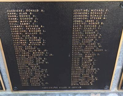 Metamora (Illinois) Honor Roll Marker — Vietnam War (third plaque) image. Click for full size.