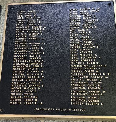 Metamora (Illinois) Honor Roll Marker — Vietnam War (fourth plaque) image. Click for full size.