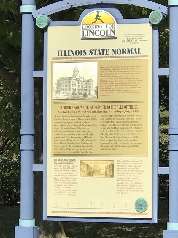 Illinois State Normal Marker image. Click for full size.