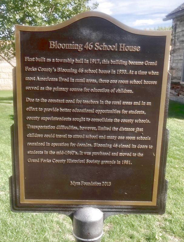 Blooming 46 School House Marker image. Click for full size.