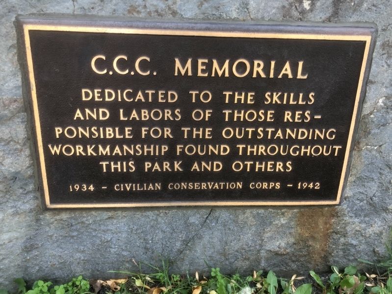 C.C.C. Memorial Marker image. Click for full size.